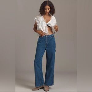 REFORMATION Diego Mid Rise Baggy Utility Jeans Size 25 Women’s Cleary BRAND NEW